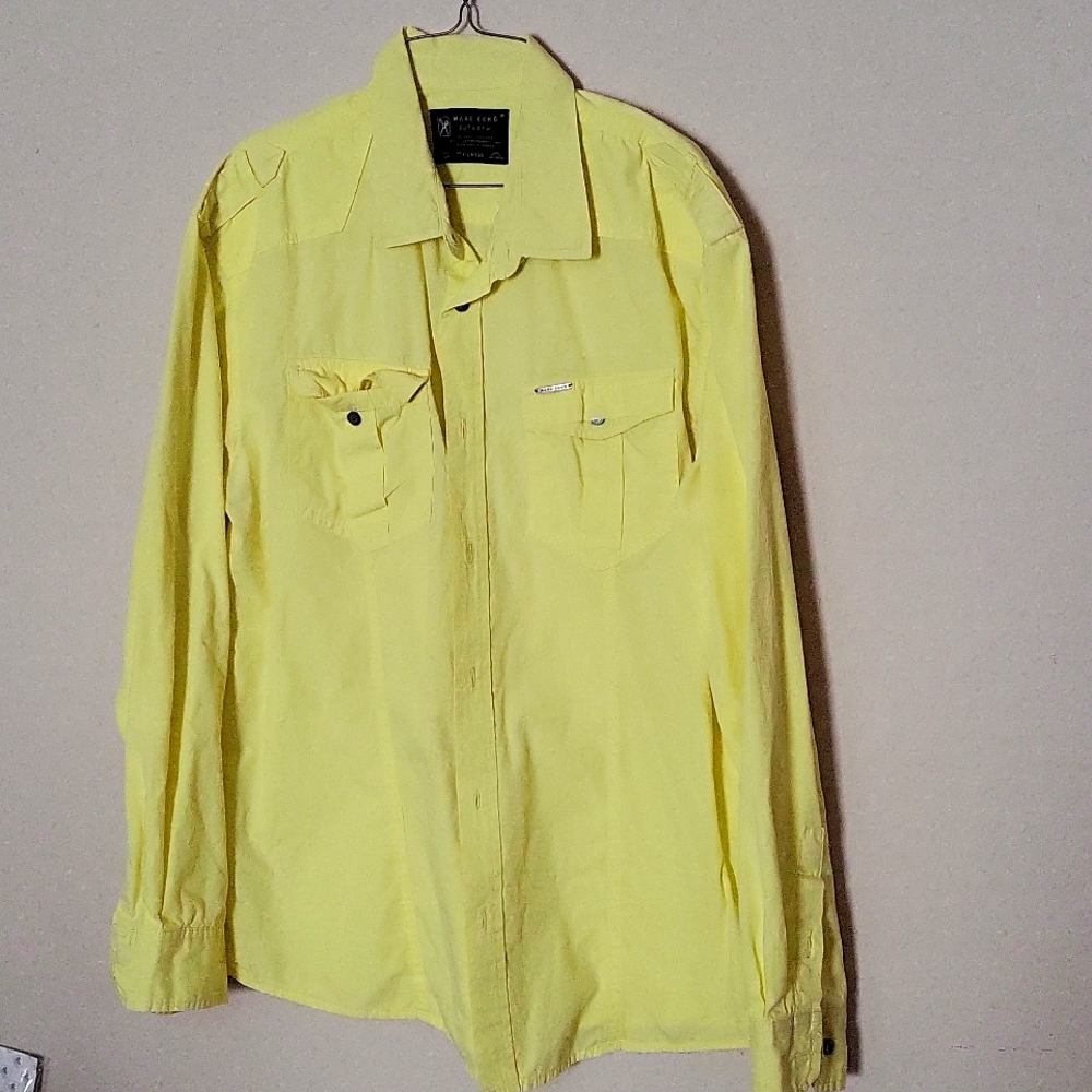 XL Yellow long sleeve dress shirt
